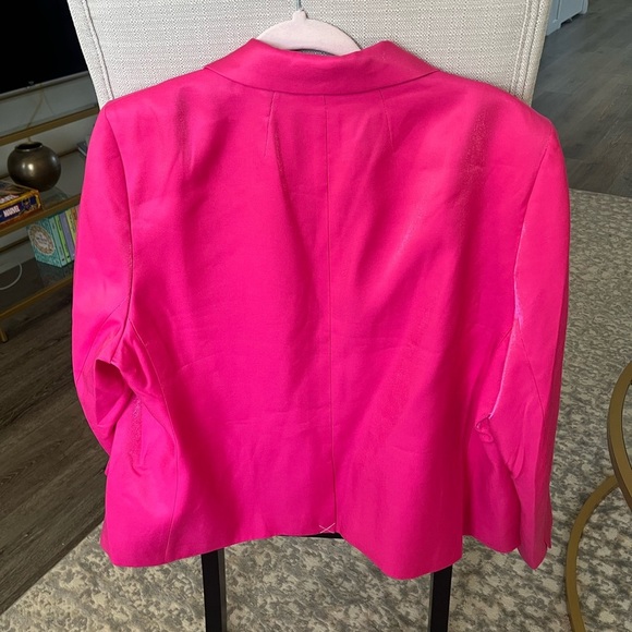 NWT J Crew Double Breasted Button Blazer with Pockets, Barbie Pink, 18 - Picture 5 of 6